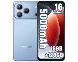 Blackview WAVE 7C Smartphone 4G - 16GB RAM - 128GB ROM - 6,56 inch - Android 16 Telefoon - 5000 mAh - Dual SIM - GPS - OTG - Blauw