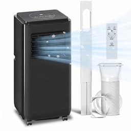 Sogiol - Mobiele Airco - Draagbare Airconditioner - 9000 BTU - 5-in-1 Koelen ontvochtigen ventilator slaapstand en automatische - met Afstandsbediening - zwart — thumbnail 1