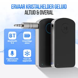 Strex Bluetooth Receiver Auto AUX - 3.5mm Adapter met Handsfree Bellen - BT 5.4 - Bluetooth Ontvanger — thumbnail 2