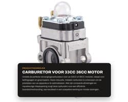 Dailygoods- Carburateur Nieuwe Vervanging - Carburateur Synchronisatie Set - Carburateur Afstelgereedschap - Metaal - 7 cm Grootte - Inlaatopening 10,5 mm - Motorcarburateur