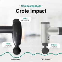 Massage Gun - Spierontspanning Apparaat - Herstel na Sport - 30 Intensiteitstanden - 12mm Amplitude - Zwart — thumbnail 4