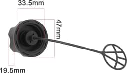 Dailygoods- Benzinetankdop 2 Stuks - Compatibel met Fuxtec/Güde/Rotfuchs - Kunststof - 47x19,5 mm - Schroefdraad 33,5 mm - Slijtvast - Brandstoftankdop — thumbnail 4