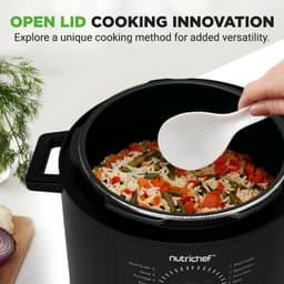 Elektrische Snelkookpan - Multicooker Pan - Snel Maaltijden Bereiden - 9 Voorgeprogrammeerde Modi - 6 Quart Capaciteit - Zwart — thumbnail 3