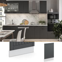Vaatwasser Frontpaneel Inbouw 45 cm Antraciet Landhuislook en Wit — thumbnail 5