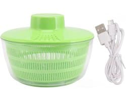 Salade Spinner - Groente Droger - Snelle Reiniging - Elektrische Drainer - 5 Liter - Wit