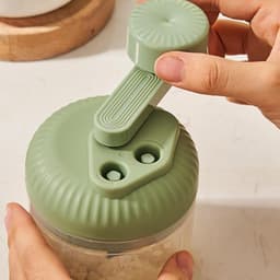 Voedselhakker Handmatig - Keukenmachine Mini - Groente Snijden - Drie Snelheden - 15x10x15 cm - Groen — thumbnail 4