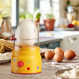 Gouden Eiermachine - Handmixer Shaker - Eieren Mengen - Handmatig Mechanisme - 15.5 x 8 cm - Geel — thumbnail 5