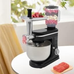 Elektrische Keukenmixer - Handmixer Kom - Bakken Deeg Maken - Krachtige 1500W Motor - 6 Liter Kom - Zwart — thumbnail 4