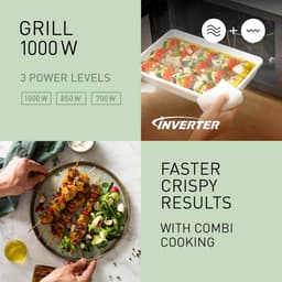 Grill Magnetron - Combinatieoven - Snel Koken - Automatisch Ontdooien - 29L - Wit — thumbnail 2