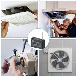 Condensator Plafondventilator - Startcondensator Motor - Ventilator Reparatie - 2 Pins - 38 x 14 x 25 mm - Zwart — thumbnail 1