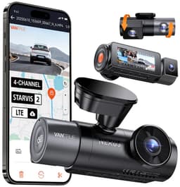 Vantrue N5S 2026 4-Kanaals 360 Graden WiFi Dashcam, STARVIS 2, IR Nachtzicht, 2.7K+1080P*2+1440P Voorste/Achterste Binnencamera, Spraakbediening, GPS, 24 Uur Parkeerstand — thumbnail 1