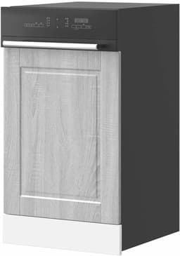 Vaatwasserpaneel - Inbouwpaneel Keuken - Keuken Moderniseren - Robuust Houtmateriaal - 45 cm Breed - Grijs Sonoma — thumbnail 1