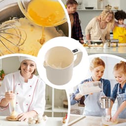 Elektrische Eierklopper - Roomklopper Mixer - Moeiteloos Mixen - Zelfreinigend Mechanisme - 1 Liter Capaciteit - Beige — thumbnail 2