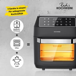Heteluchtfriteuse Oven - Airfryer XXL - Gezond Koken - 9-in-1 Functie - 12 Liter - Zwart — thumbnail 4