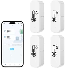 Tuya Smart Living WiFi-thermometer en -hygrometer Geschikt voor binnen, Geschikt voor Alexa en Google Home (4-pack) — thumbnail 1