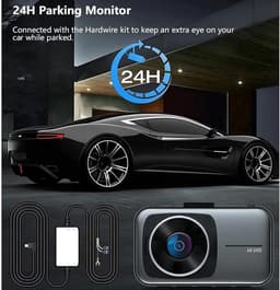 Dashcam GPS Wifi - Autocamera DVR - Veilig Rijden - 24 Uur Parkeerbewaking - 128GB Opslag - Zwart — thumbnail 4