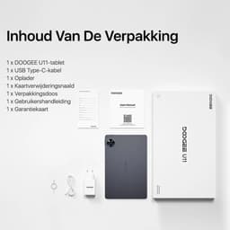 DOOGEE Android 15 U11 11-inch tablet met Gemini AI, 16 GB RAM + 128 GB opslag/2 TB uitbreidbaar, 8580 mAh, Unisoc T7200, 5G, wifi, Android | Bluetooth 5.0 | 13 MP + 5 MP Camera | GPS | OTG-ondersteuning | Grijs — thumbnail 5