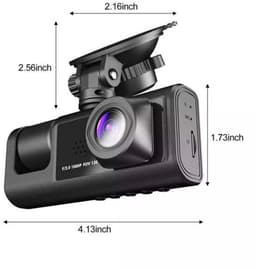 3-camera auto DVR | 1080P opname voor/achter/intern | Inclusief 32GB geheugenkaart — thumbnail 2