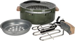 Norländer Hybride Bbq Tafelbarbecue Groen - Elektrisch en Houtskool - Voor Balkon, Tuin, Terras en Camping — thumbnail 3