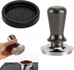 Espressostamper - Koffie Tamper - Perfect Koffie Maken - Veerbelast Ontwerp - 53 mm - Zwart — thumbnail 1