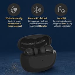 GØDLY V Oortjes Draadloos - Draadloze Oordopjes - Earbuds - Bluetooth - IPX5 - zwart - Earpods Iphone Apple & Samsung — thumbnail 4