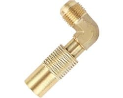 Koperen Propaan Bochtadapter 3/8" Male Flare voor Camping en Grill - Snelle Aansluiting en Laagdruk Conversie Accessoires