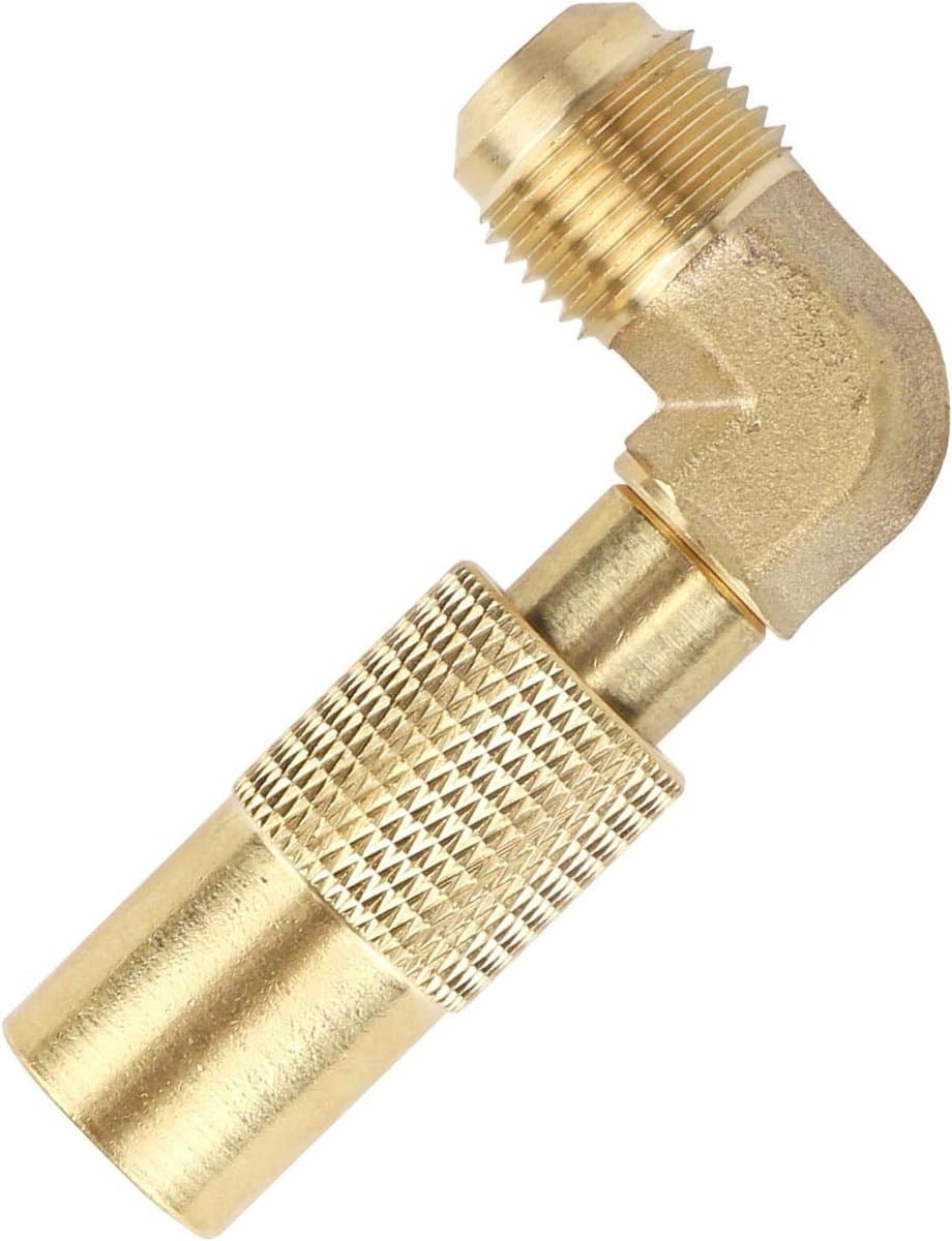 Koperen Propaan Bochtadapter 3/8" Male Flare voor Camping en Grill - Snelle Aansluiting en Laagdruk Conversie Accessoires — afbeelding 1