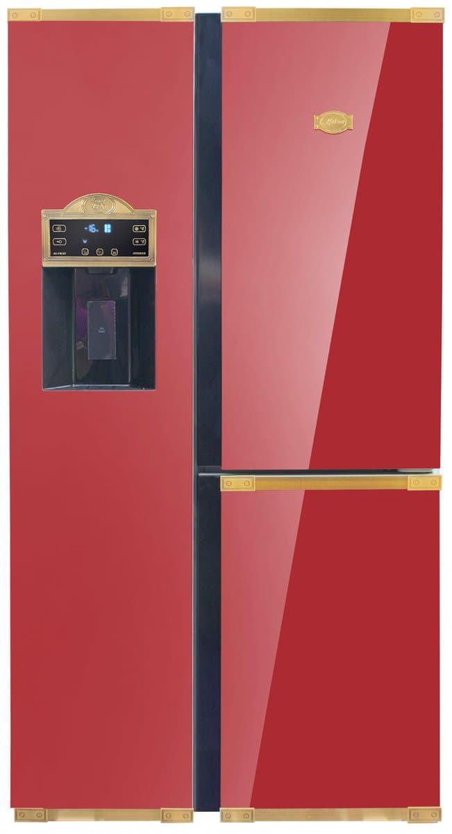 Retro- koelkast- Side-by-side KAISER KS 90300 AD Bio- bordeaux, No Frost 538 L 183 cm — afbeelding 1