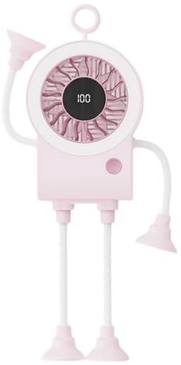 longziming -Tafelventilator - Burea ventilator - Draagbare Ventilator - Flexibele Hals - Digitale Batterijindicator - Duurzaam Plastic - 5 Snelheden - Handenvrij Gebruik - 1 Stuk — thumbnail 1