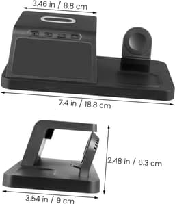 Draadloze Oplader Oplaadstandaard Mobiele Telefoon Oplader s Oplaadstations Horloge Oplaadstation Voor Meerdere Apparaten Draadloos Abs — thumbnail 4