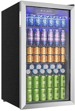 Jently koelkast - koelkasten - dranken koelkast - dranken frigo - glazen deur - verstelbare planken - roestvrij staal - zwart — thumbnail 1
