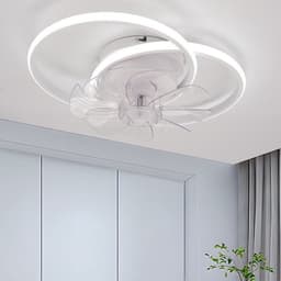 Plafondventilator met verlichting - Afstandsbediening en app-bediening - LED dimbare ventilator plafondlamp - Voor eetkamer, slaapkamer en woonkamer - Ventilatorlamp — thumbnail 4
