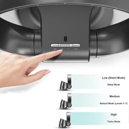 Bladloze Wandventilator 14" – 9 Snelheidsstanden, 90° Oscillerend, Timer, Fluisterstil | Draagbare Tafel- & Wandventilator voor Thuis, Slaapkamer, Kantoor | Inclusief Afstandsbediening – 35W Bladloos Ontwerp (Zilver) — thumbnail 5