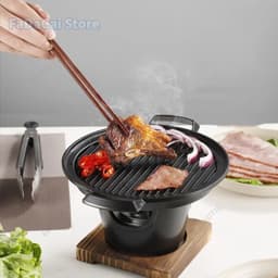 Linkforu - Japanse Mini Kachel – Grill – BBQ - Mini-Barbecue - Barbecuegrill – Houtskool – Draagbaar - Anti Aanbak - 21x13x13 cm — thumbnail 2