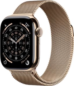 Apple Watch Series 11 gps + Cellular - 42mm titanium Case Milanese Loop Smartwatch Gold — thumbnail 1