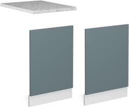 Vaatwasserpaneel Keuken - Frontpaneel Inbouw - Keuken Opknappen - Vlekbestendig Materiaal - 45 cm Breed - Blauw-grijs — thumbnail 5