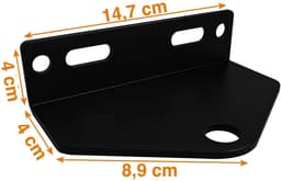 carmdering - Universeel Koppelstuk - Zero-Turn Grasmaaier Adapter - Grasmaaier Onderdeel - Aanpasbare Montagegaten - Snelle Installatie - Hoogwaardig Staal - Duurzaam Zwart Design - Compatibel Met Alle Merken - 1 Stuk — thumbnail 5