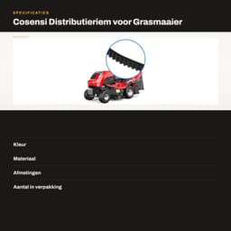 Dailygoods- Distributieriem Vervanging 20 mm - Compatibel met Countax — thumbnail 2