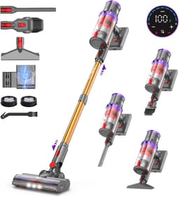 Draadloze Steelstofzuiger - 55 kPa Zuigkracht - 75 Min Accu - LED Display - HEPA Filter - 1,3L Reservoir — thumbnail 1