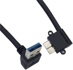 USB 3.0 Kabel - Micro B Kabel - Externe Schijf Aansluiten - 90 Graden Hoek - 1 Meter - Links — thumbnail 3