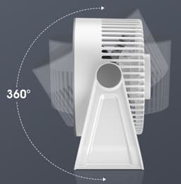Tafelventilator - Bureau ventilator usb - Draagbare bureauventilator - Wandventilator - Bureau ventilator stil - Bureau ventilator - Aroma diffuser - Gebroken wit - ABS — thumbnail 2