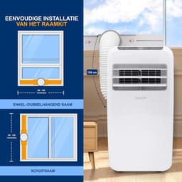 Mobiele Airco - Verplaatsbare Koeler - Ruimte Koelen - 4-in-1 Functie - 32 m2 - Wit — thumbnail 3