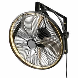 ITRONIQ Wandventilator Met Verlichting - Ventilator Muur - Slimme Ventilator Met Afstandsbediening en App - 6 Snelheden - Zwart — thumbnail 1