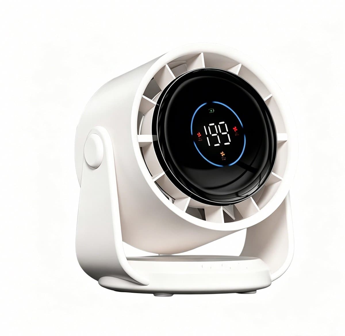 Portable Fan - Bureauventilator - Adjustable Cooling Fan-Convenient Digital Display Fan -USB Office Fan-Indoor Fan Suitable for Indoor Use-199 instelbare windsnelheden om uit te kiezen -Wit — afbeelding 1