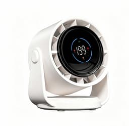 Portable Fan - Bureauventilator - Adjustable Cooling Fan-Convenient Digital Display Fan -USB Office Fan-Indoor Fan Suitable for Indoor Use-199 instelbare windsnelheden om uit te kiezen -Wit — thumbnail 1