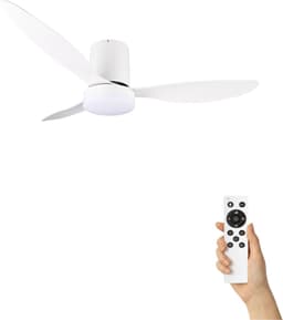 Fantiluxe - Magnus - Plafondventilator met verlichting - Wit - Ø132cm - Afstandsbediening - Met lamp - Plafond ventilator - Slaapkamer — thumbnail 1