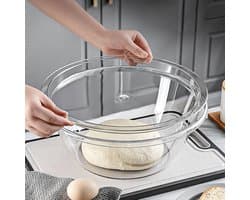 Plastic mengkom met grote capaciteit, niet-klevende deegkom geweldig voor het mengen van deeg, dressing salade, kloppen eieren wassen groenten (klein formaat)