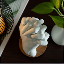 3D gipsafdruk voor 1 tot 2 handen - Handafdruk in gips - Bodycasting set - Voor 1 volwassene of 2 kinderen - pH-neutraal en huidvriendelijk — thumbnail 3