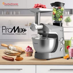 TurboTronic TT-007 / Keukenmachine - Staande Keukenmixer- keukenrobot -Foodprocessor - 5 Liter - 2000W - Zilver — thumbnail 3