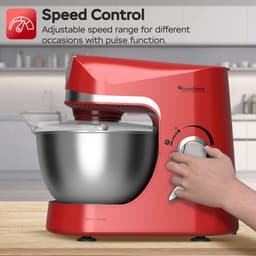 TurboTronic TT-002 Pro-Mix Keukenmachine - Foodprocessor - Staande Keukenmixer- keukenrobot- 5 Liter - 2000W - Rood — thumbnail 4